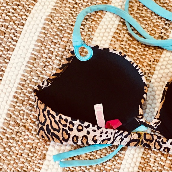 Victoria Secret cheetah leopard bikini top pool top vacay beachy summer 34B - Picture 6 of 6